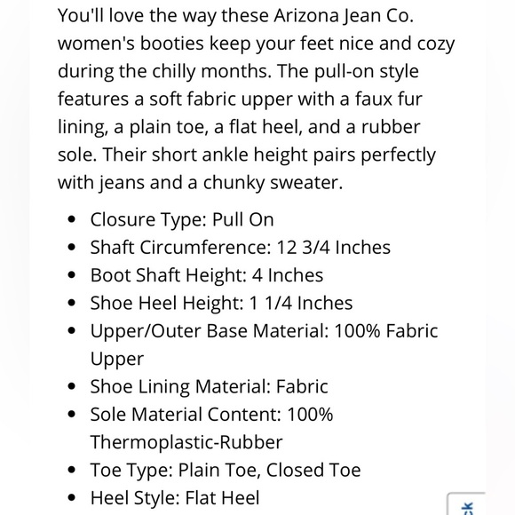 ✨NEW✨IN BOX💕✨Arizona Slater Flat Heel Winter Ankle Booties Boots Tan 6 - Picture 7 of 7